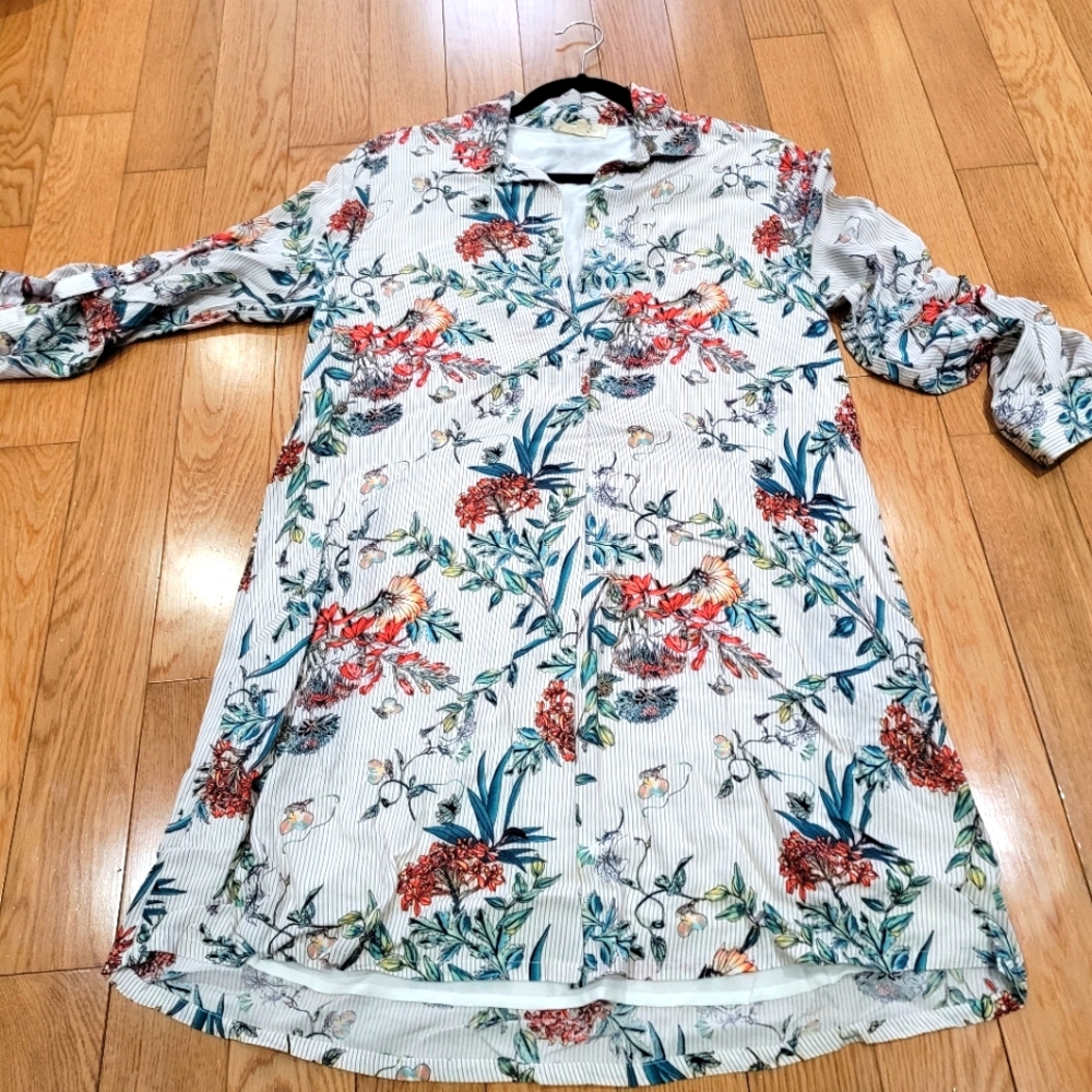 ENTRO Floral blouse dress